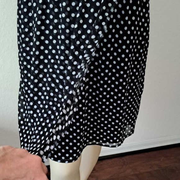 No Boundaries Black and White Polka Dot Midi Dress - Picture 11 of 12